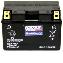 YT12A-BS | Motocross 12v 175 CCA AGM Scooter & Motorcycle Battery